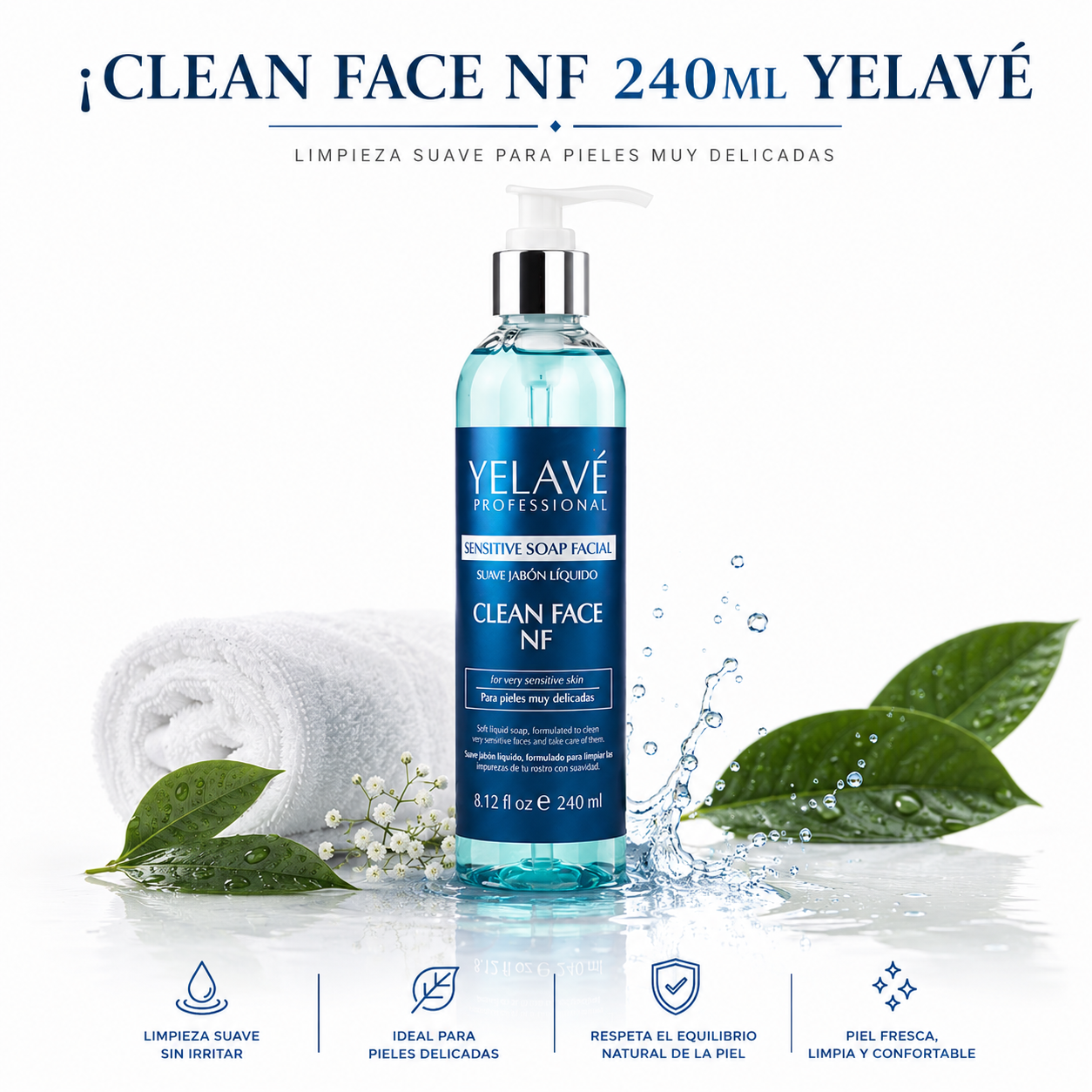 CLEAN FACE NF 240ML YELAVÉ - 1