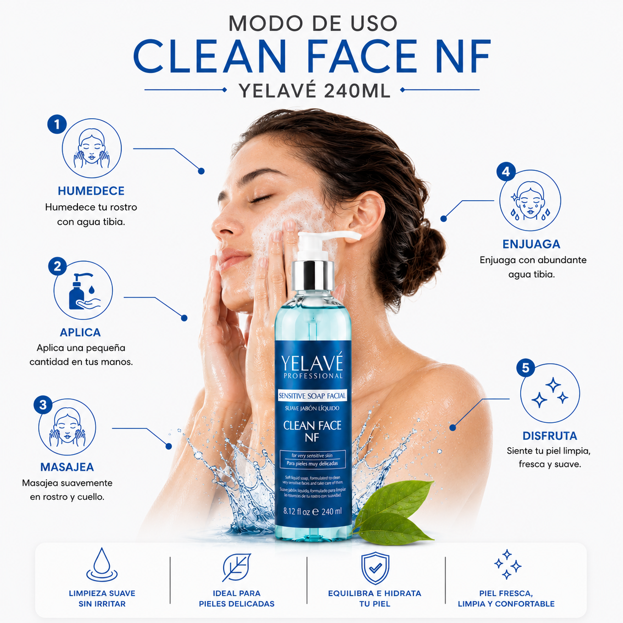 CLEAN FACE NF 240ML YELAVÉ - 3