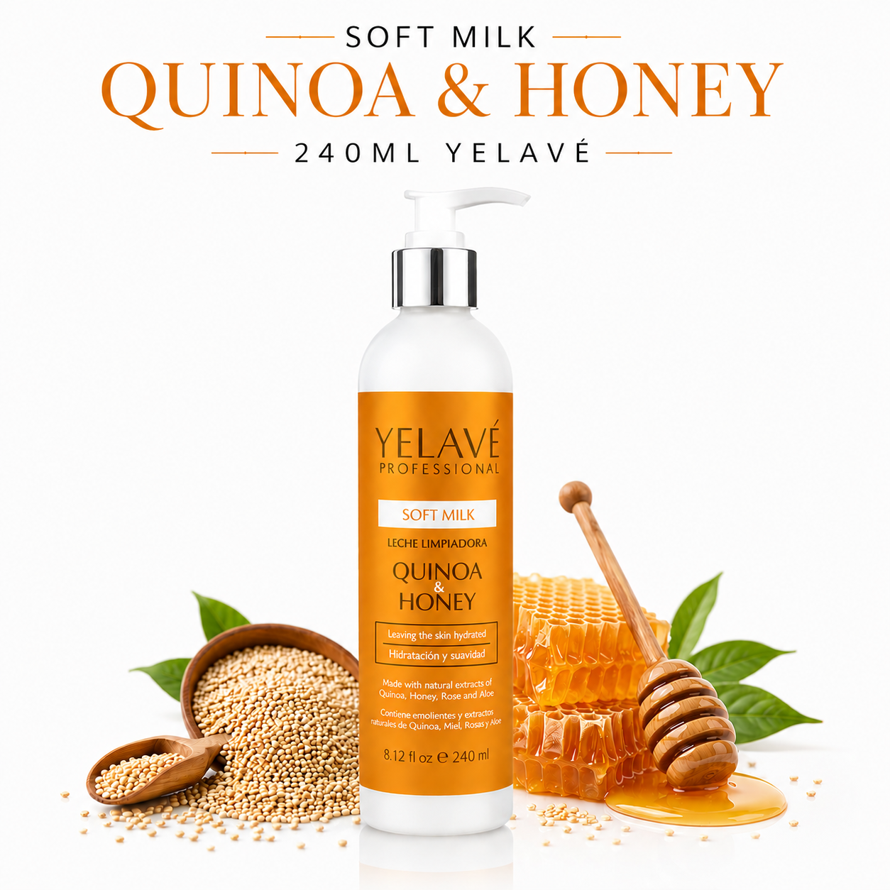 SOFT MILK QUINOA Y HONEY 240ML YELAVÉ - 1