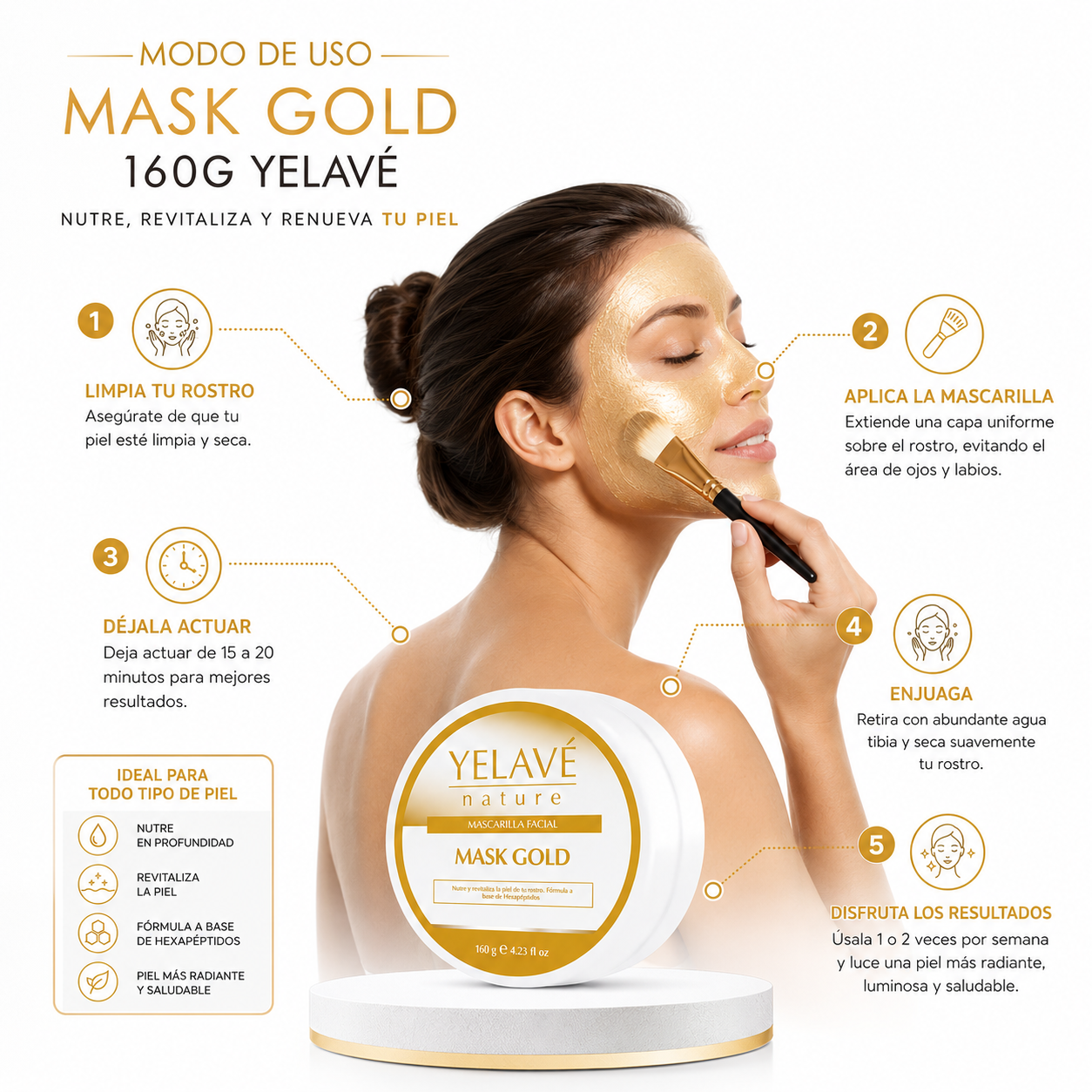 MASK GOLD 160G YELAVÉ - 3