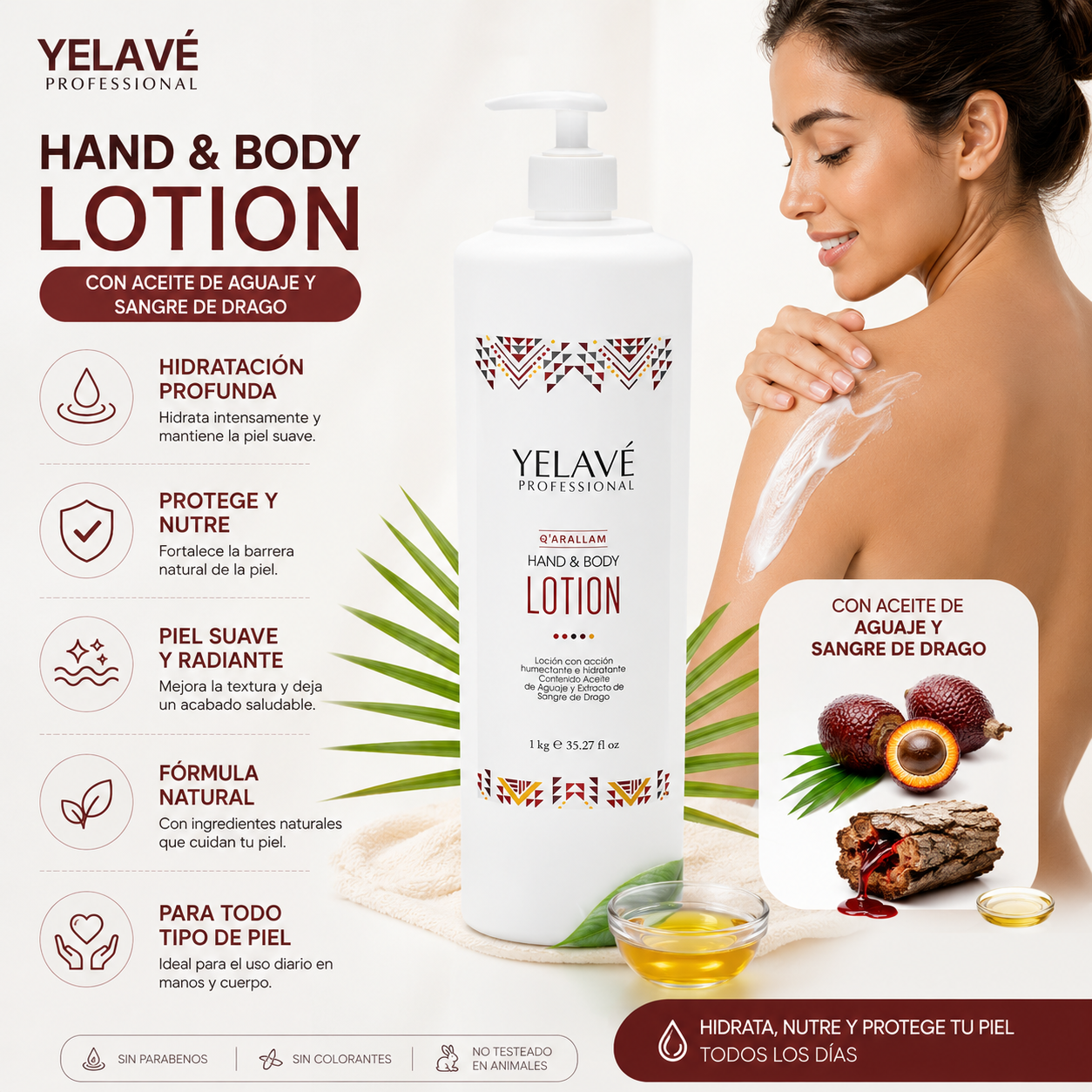 HAND Y BODY LOTION 1KG YELAVÉ - 2