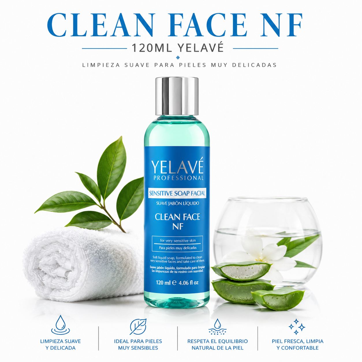CLEAN FACE NF 120ML YELAVÉ - 1