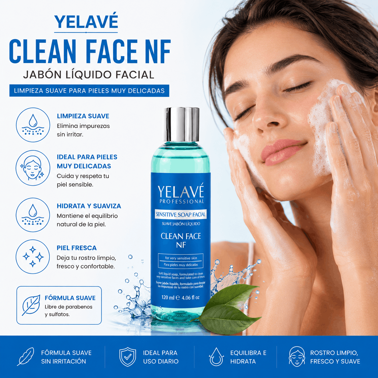 CLEAN FACE NF 120ML YELAVÉ - 2
