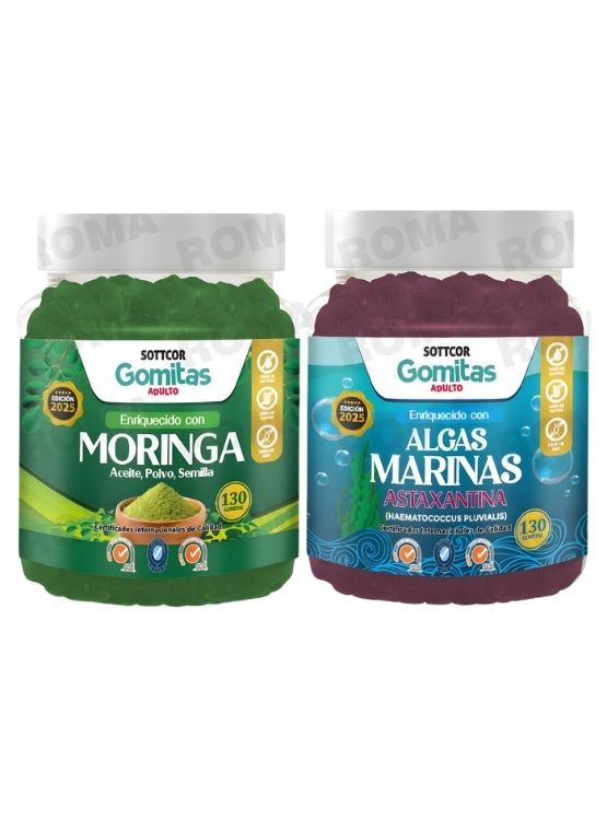 PACK 2 GOMITAS MORINGA + ALGAS MARINAS SOTTCOR - 1