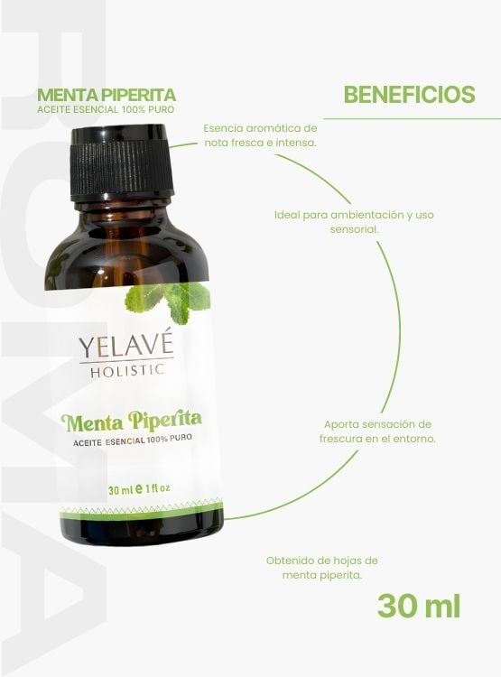 ACEITE ESENCIAL MENTA PIPERITA 30ML YELAVÉ - 2