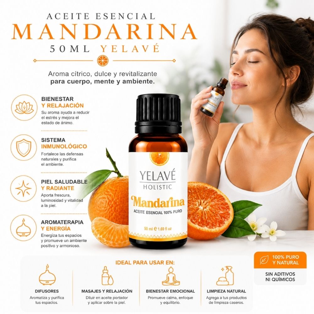 ACEITE ESENCIAL MANDARINA 50ML YELAVÉ - 2