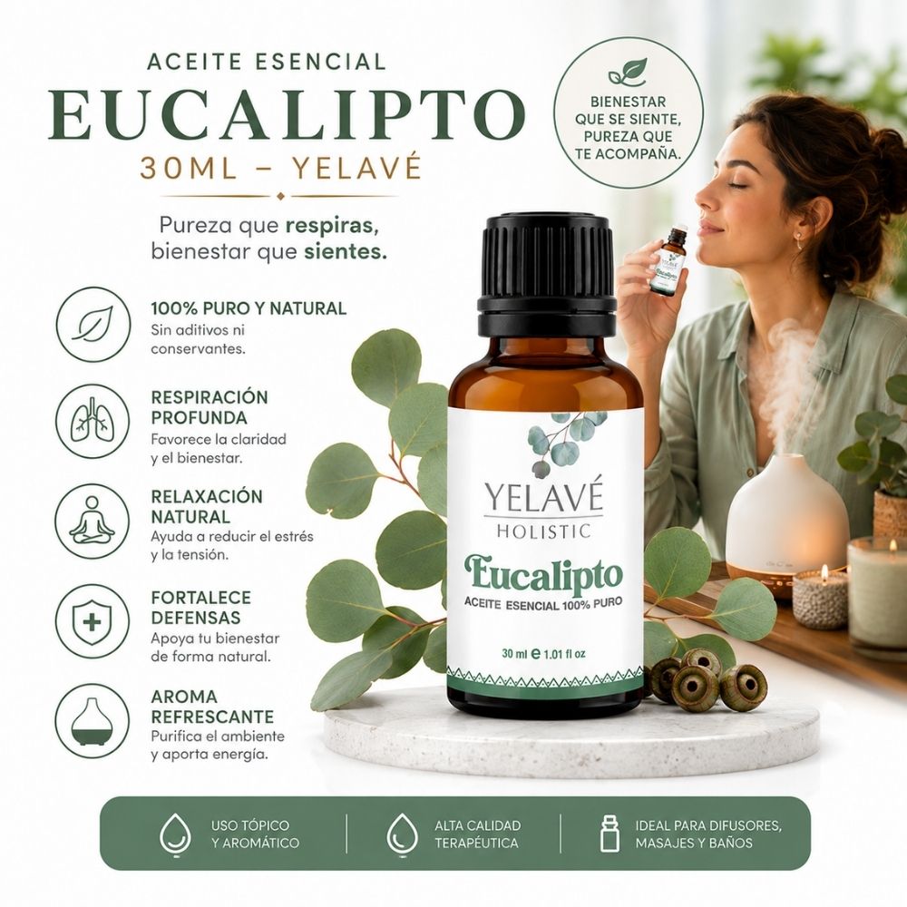ACEITE ESENCIAL EUCALIPTO 30ML YELAVÉ - 2