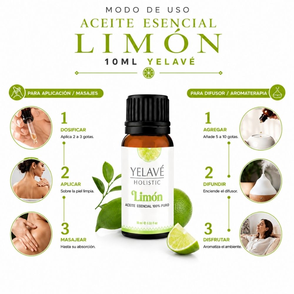 ACEITE ESENCIAL LIMÓN 10ML YELAVÉ - 3