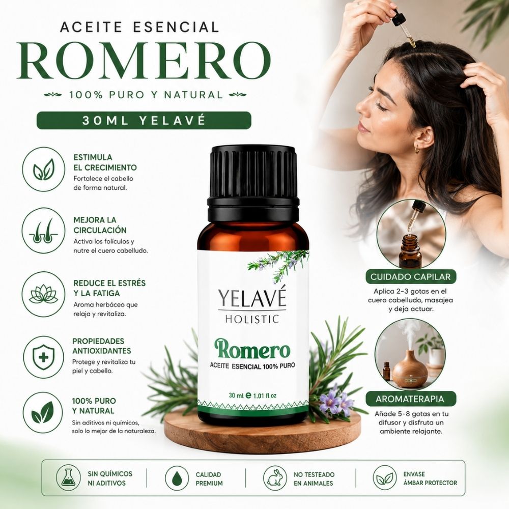 ACEITE ESENCIAL ROMERO 30ML YELAVÉ - 2