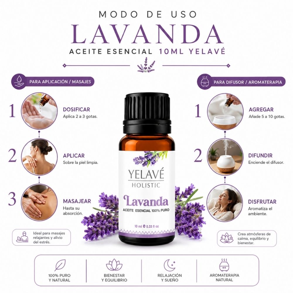 ACEITE ESENCIAL LAVANDA 10ML YELAVÉ - 3