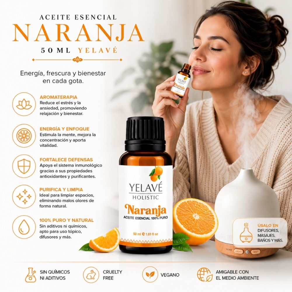 ACEITE ESENCIAL NARANJA 50ML YELAVÉ - 2