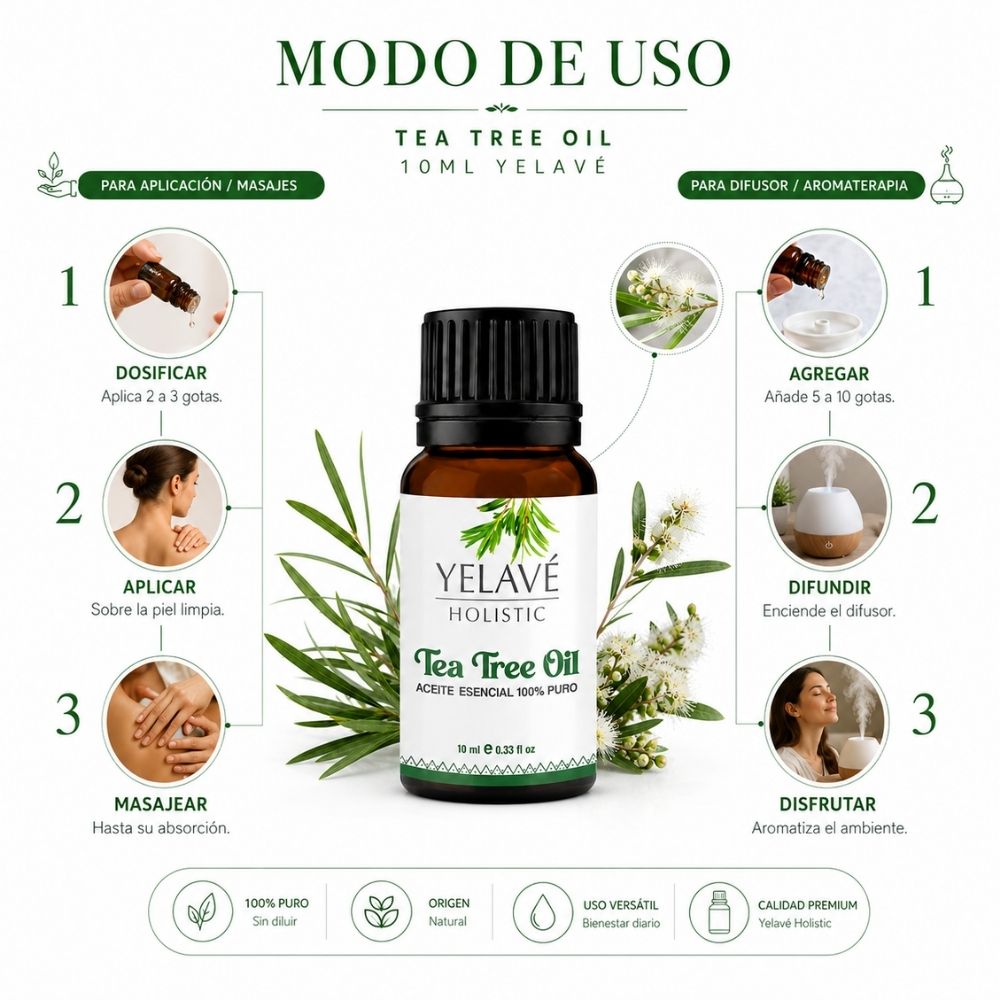 ACEITE ESENCIAL TEA TREE OIL 10ML YELAVÉ - 3