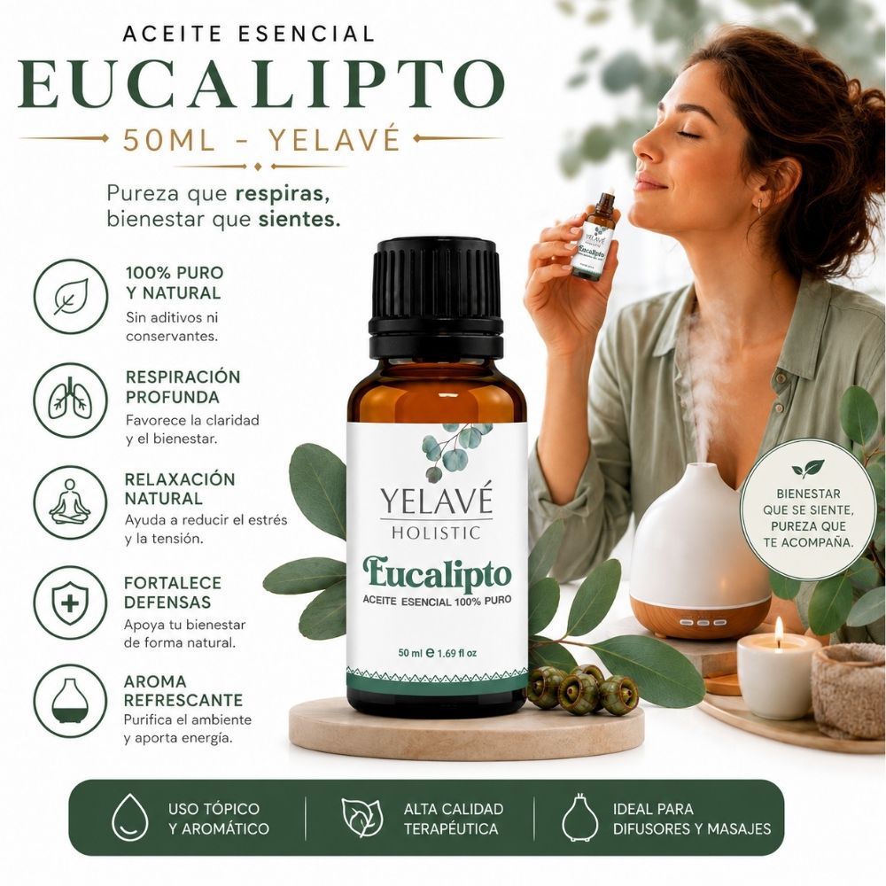 ACEITE ESENCIAL EUCALIPTO 50ML YELAVÉ - 2
