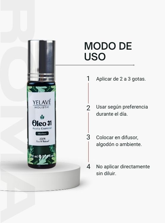 BLEND DE ACEITE ESENCIAL OLEO 31 10ML YELAVÉ - 3