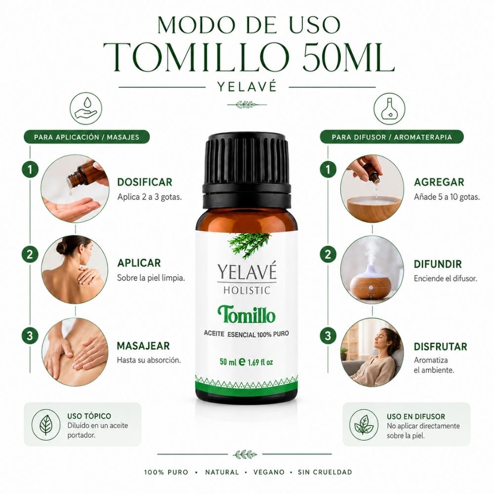 ACEITE ESENCIAL TOMILLO 50ML YELAVÉ - 3