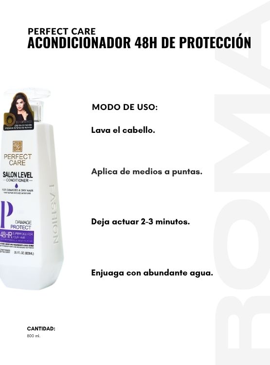 PACK 2 ACONDICIONADOR 48H DE PROTECCIÓN 800ML PERFECT CARE - 3