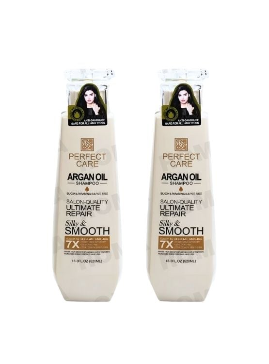 PACK 2 SHAMPOO ACEITE DE ARGÁN 520ML PERFECT CARE - 1