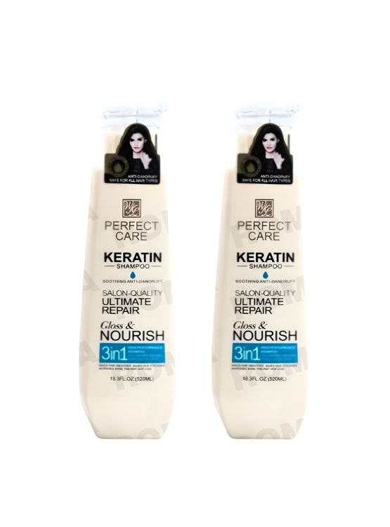 PACK 2 SHAMPOO KERATINA 3 EN 1 520ML PERFECT CARE - 1