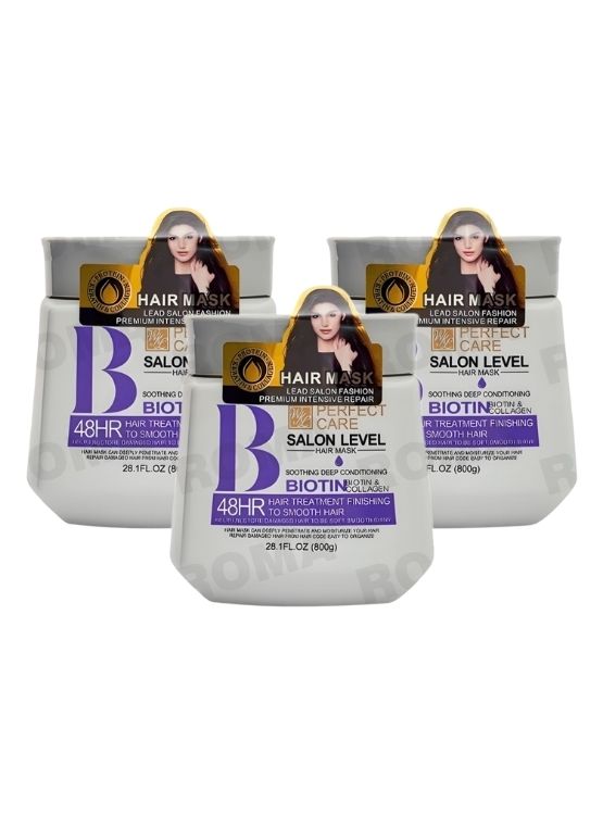 PACK 3 TRATAMIENTO BIOTINA Y COLÁGENO 800G PERFECT CARE - 1