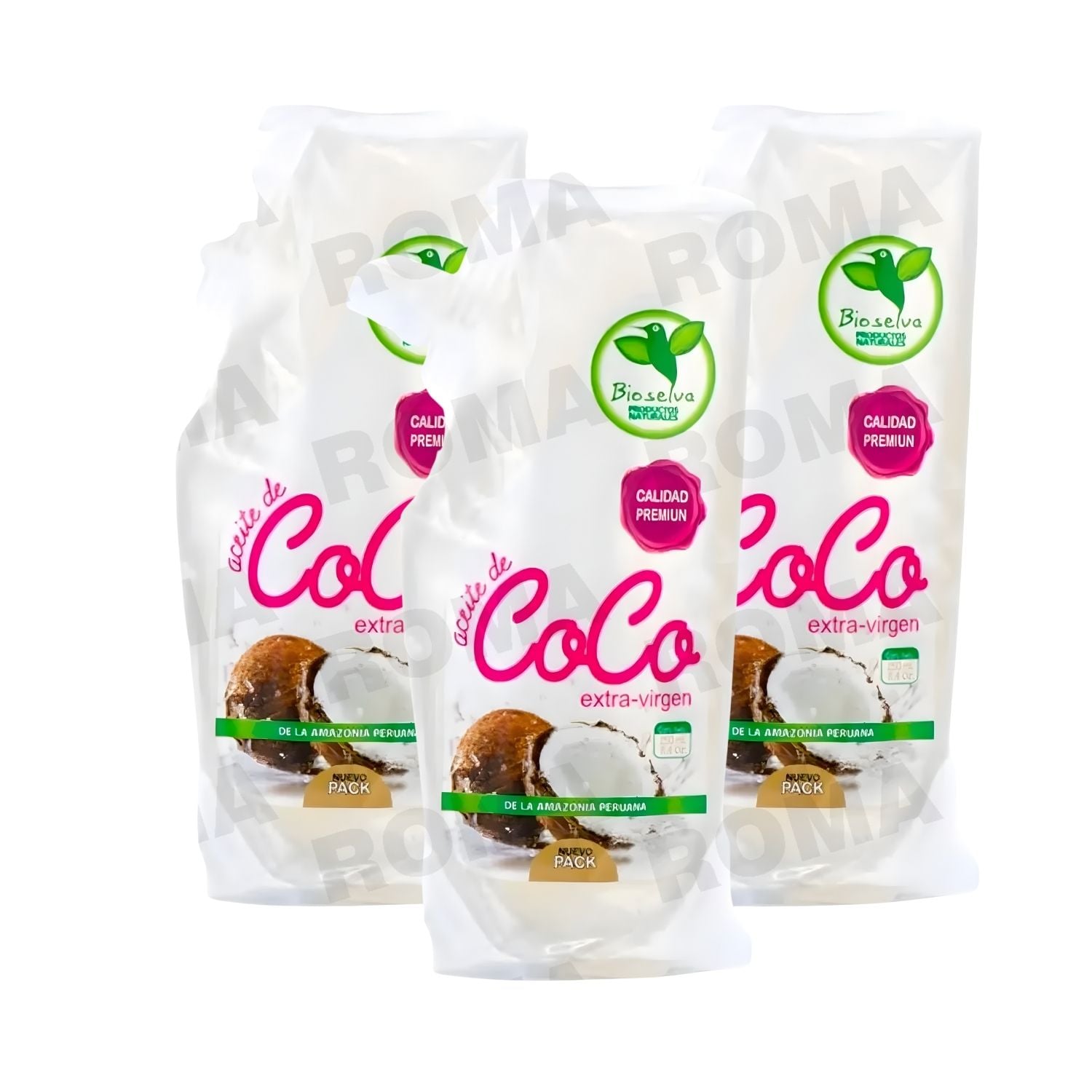 PACK 3 ACEITE DE COCO DOYPACK 250ML BIOSELVA - 1