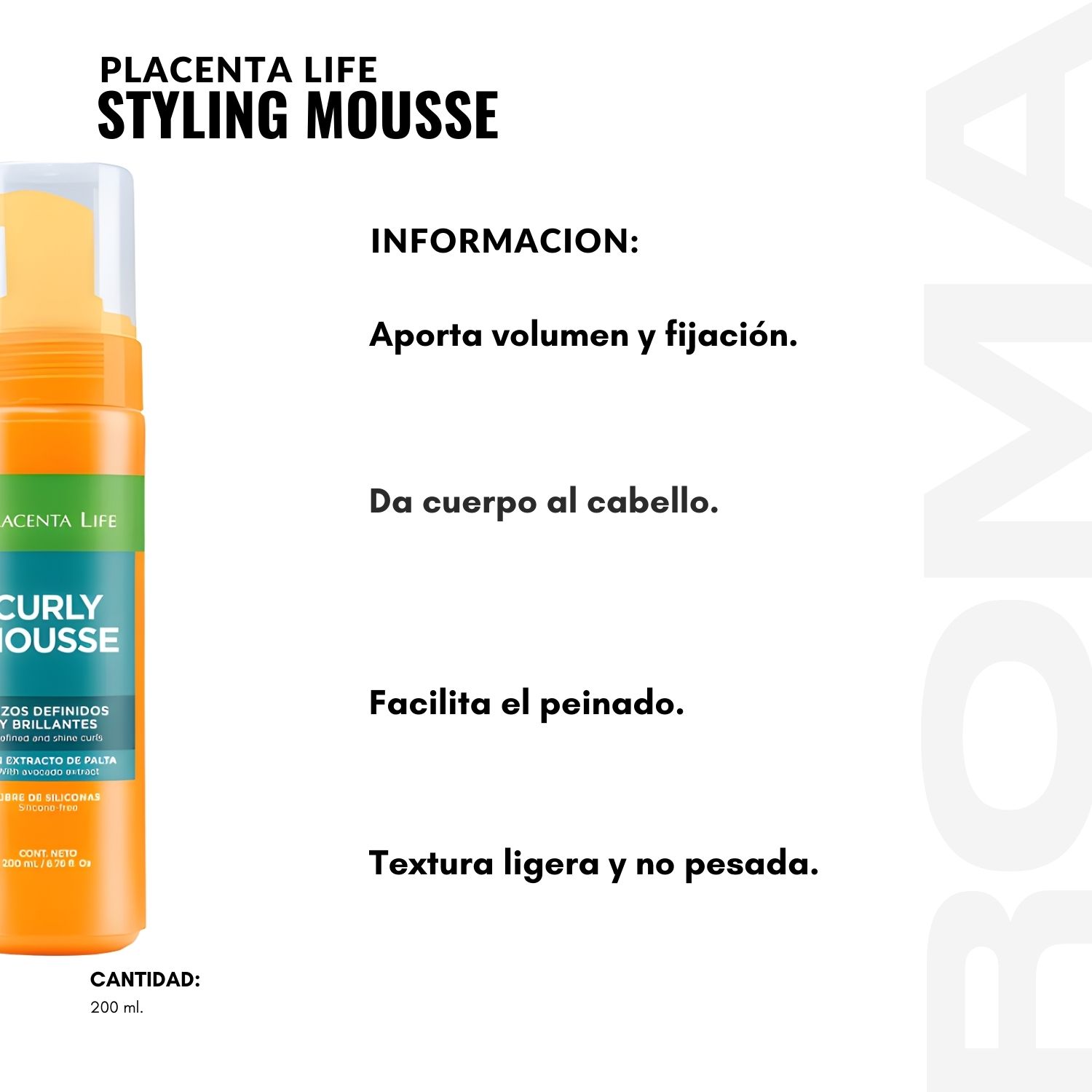 PACK 2 STYLING MOUSSE 200ML PLACENTA LIFE - 2