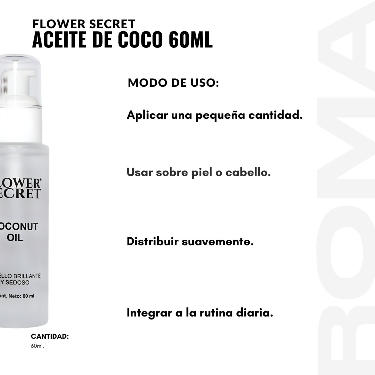 PACK 2 ACEITE DE COCO 60ML FLOWER SECRET - 3