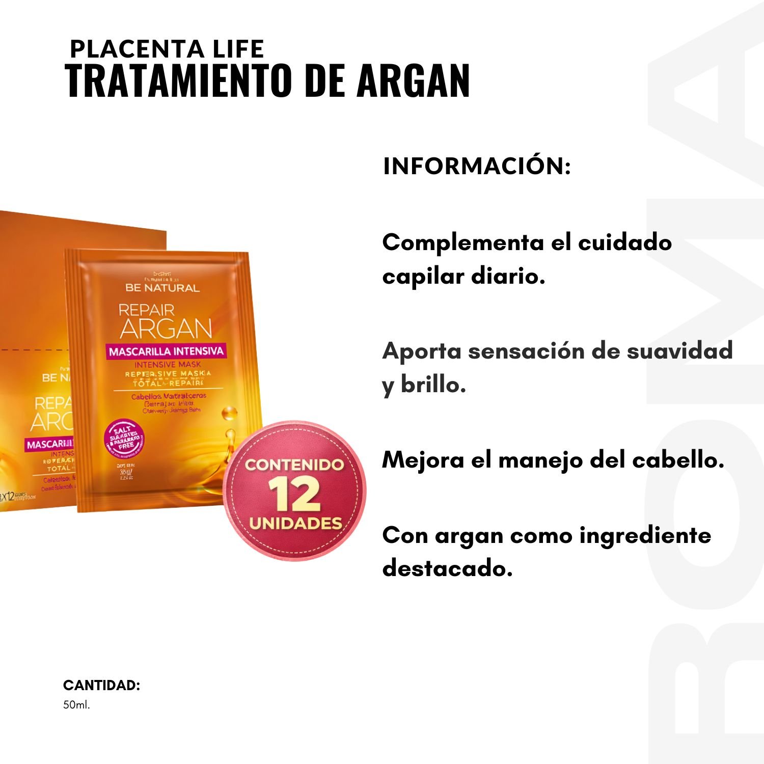TRATAMIENTO DE ARGAN 50ML PLACENTA LIFE - 2