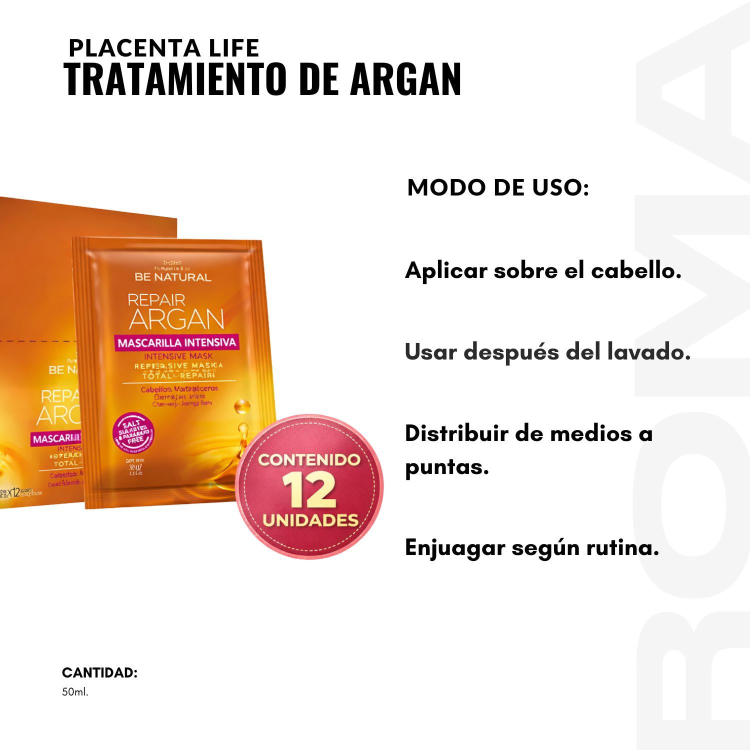 TRATAMIENTO DE ARGAN 50ML PLACENTA LIFE - 3