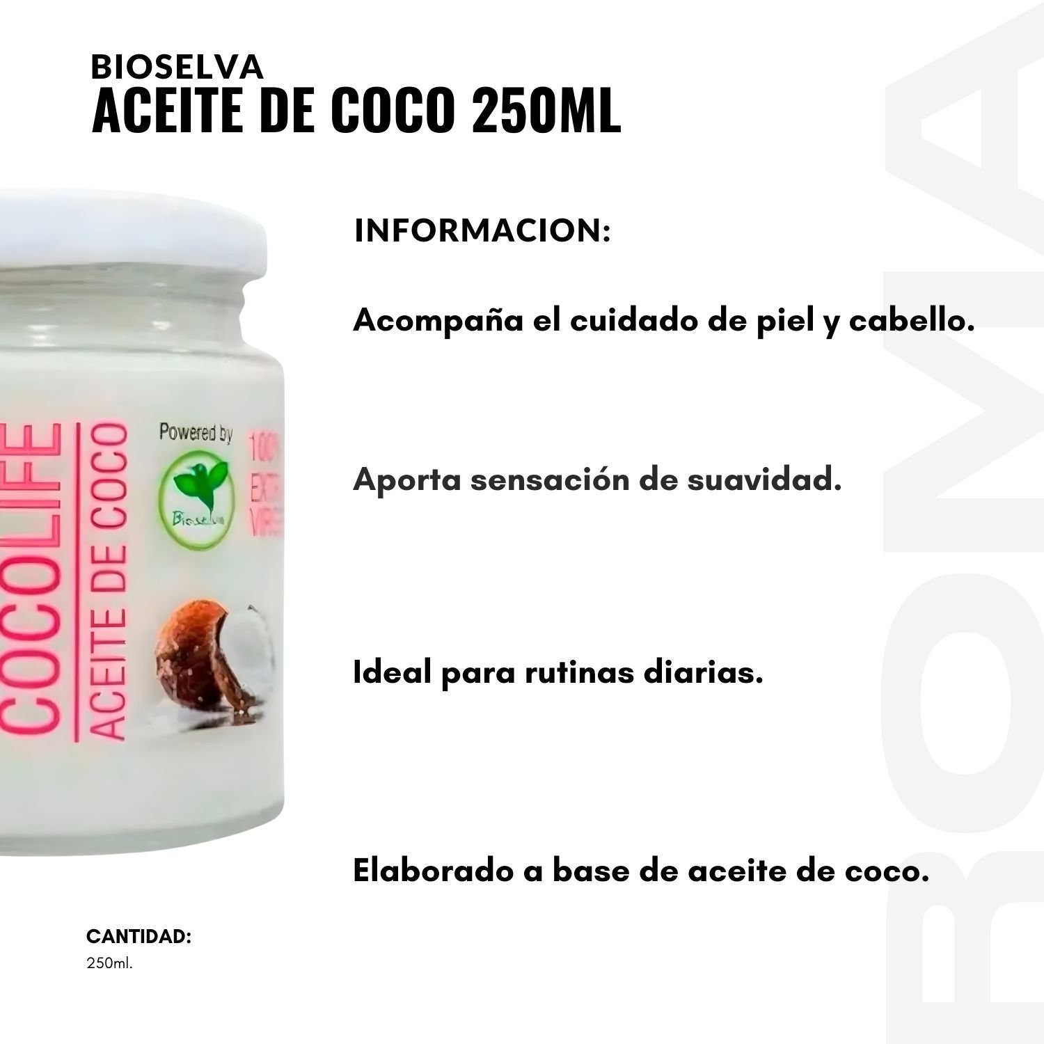 PACK 2 ACEITE DE COCO 250ML BIOSELVA - 2