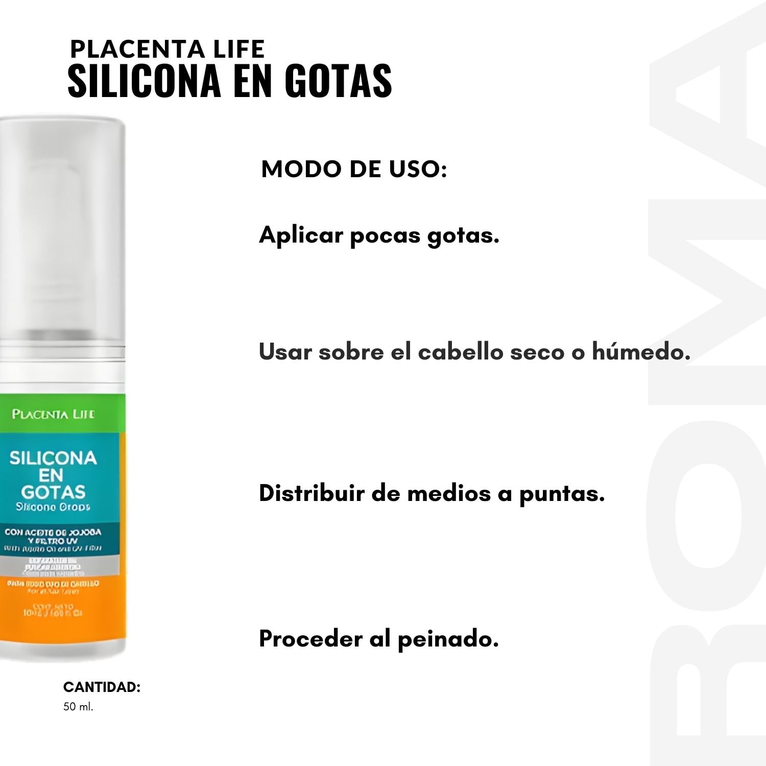 PACK 3 SILICONA EN GOTAS 50ML PLACENTA LIFE - 3