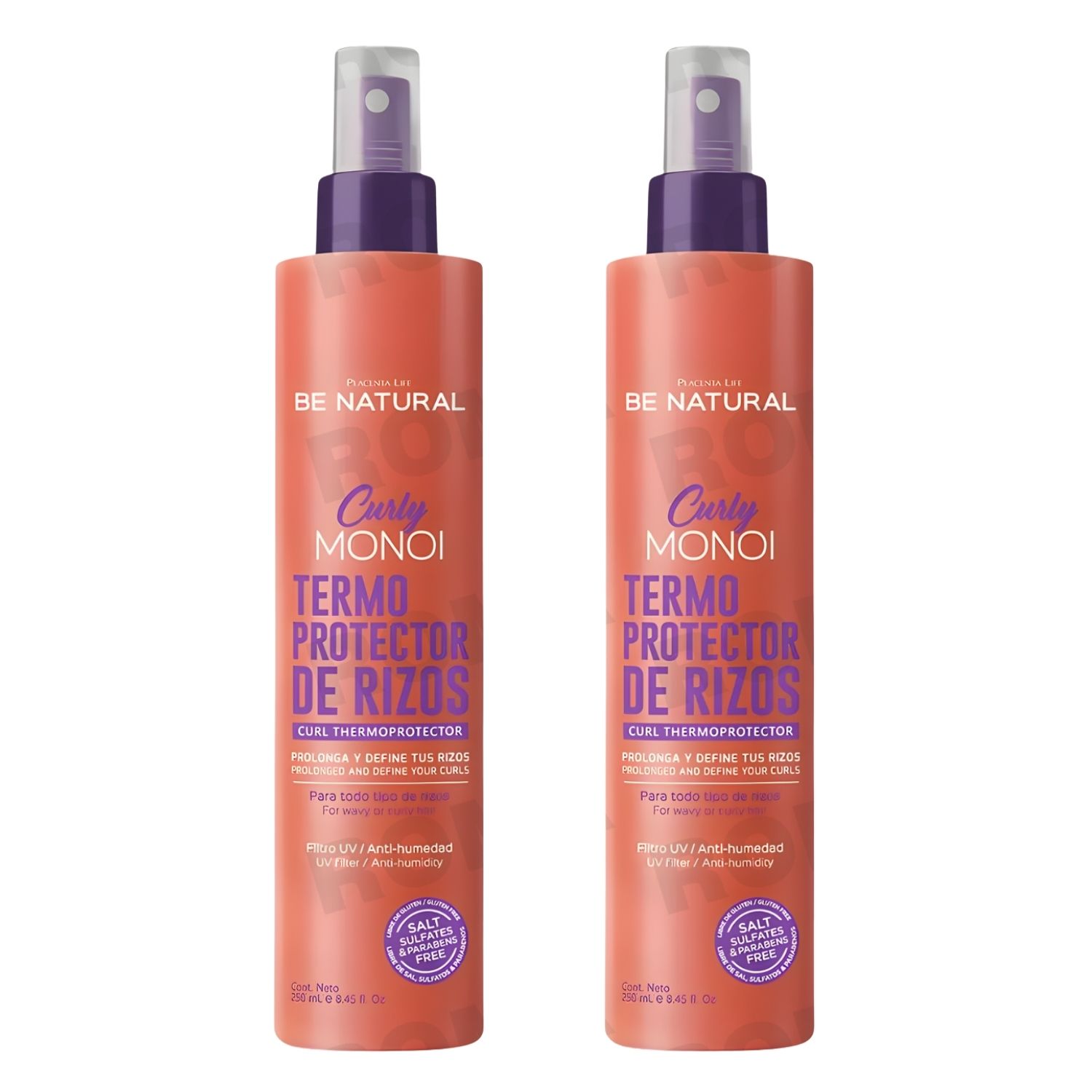 PACK 2 TERMO PROTECTOR DE RIZOS 250ML PLACENTA LIFE - 1