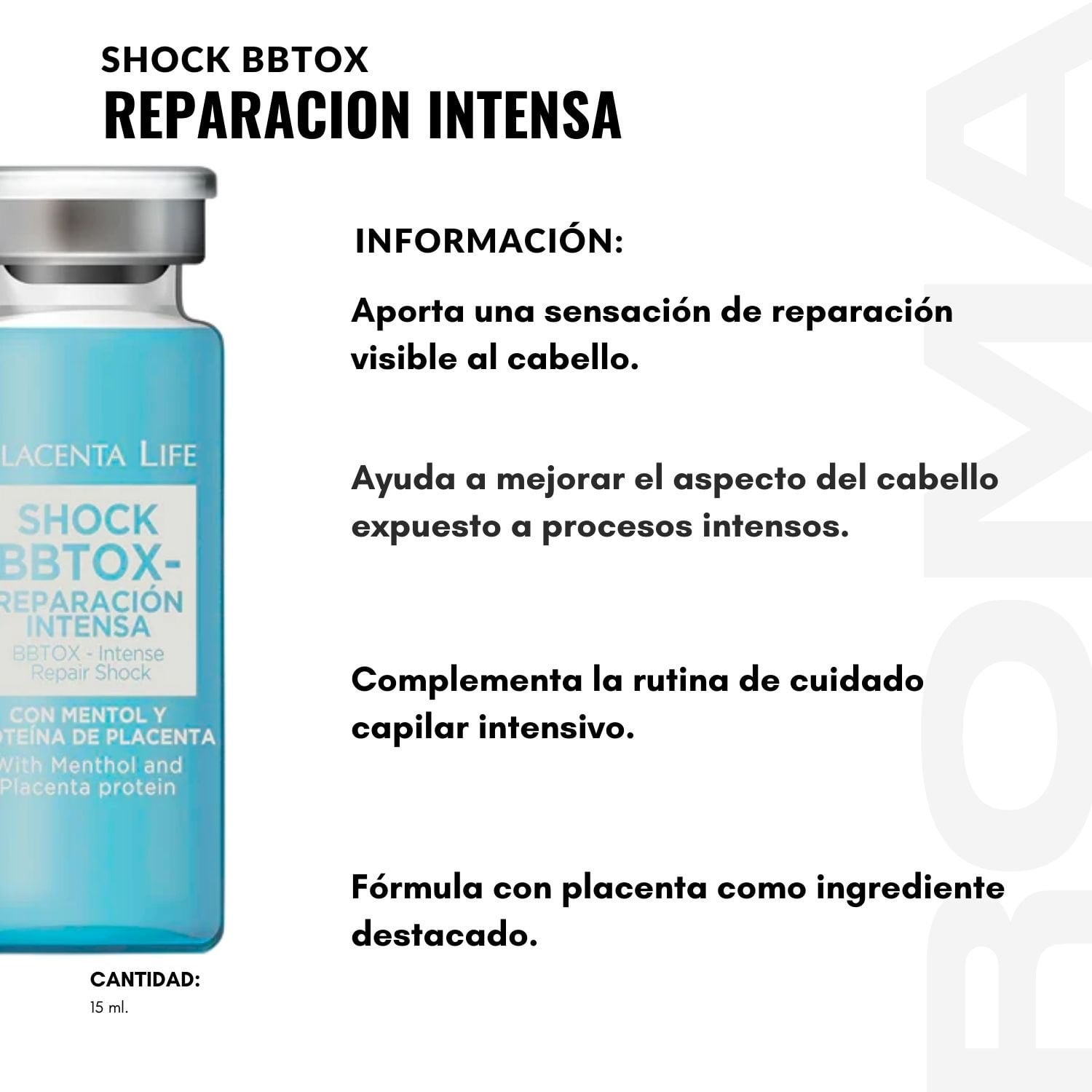 SHOCK BBTOX REPARACION INTENSA 15ML PLACENTA LIFE - 2