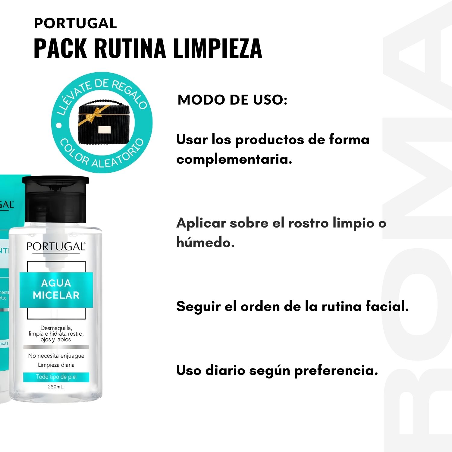 PACK RUTINA LIMPIEZA TODO TIPO DE PIEL PORTUGAL - 3