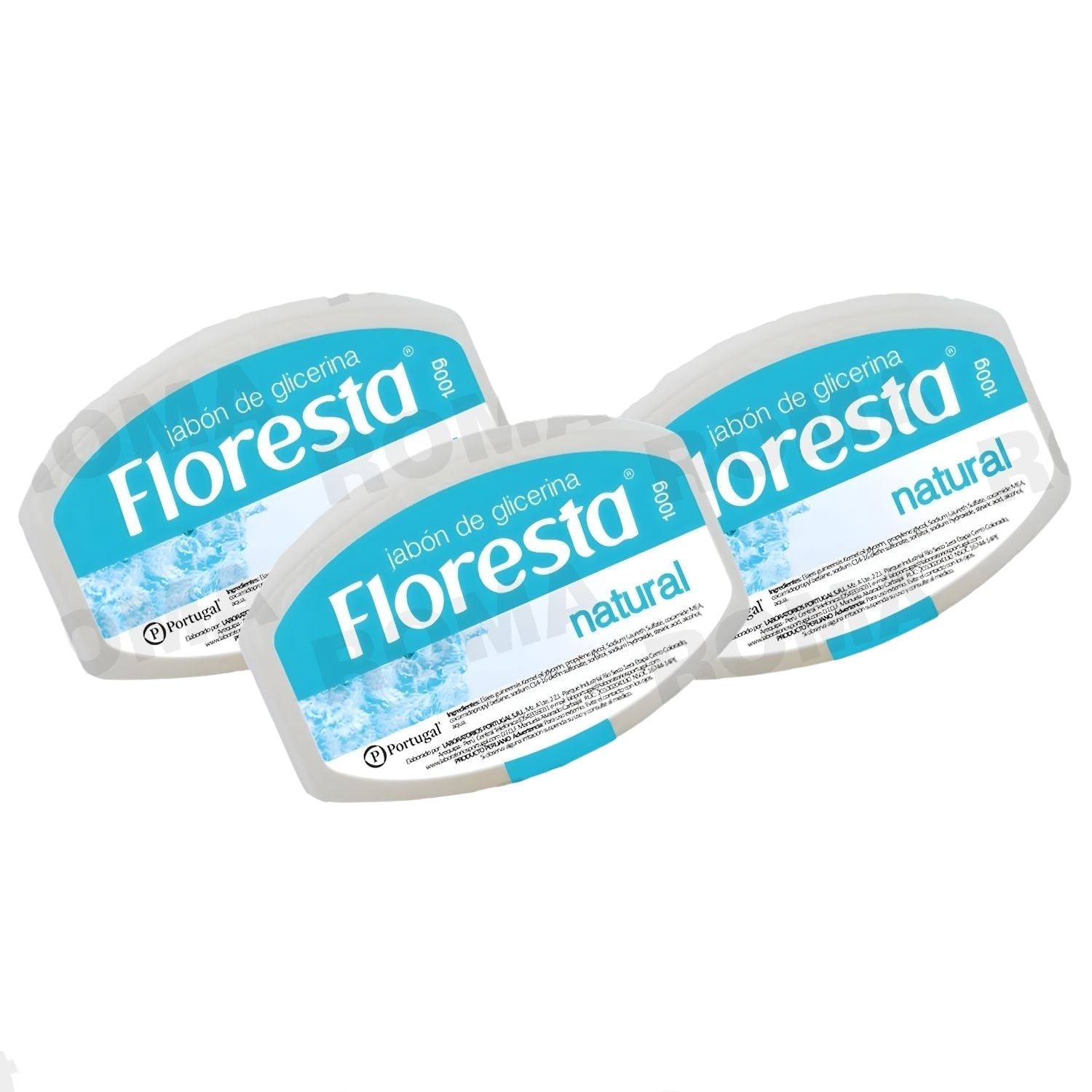 PACK 3 JABÓN CON GLICERINA NATURAL 100G FLORESTA - 1