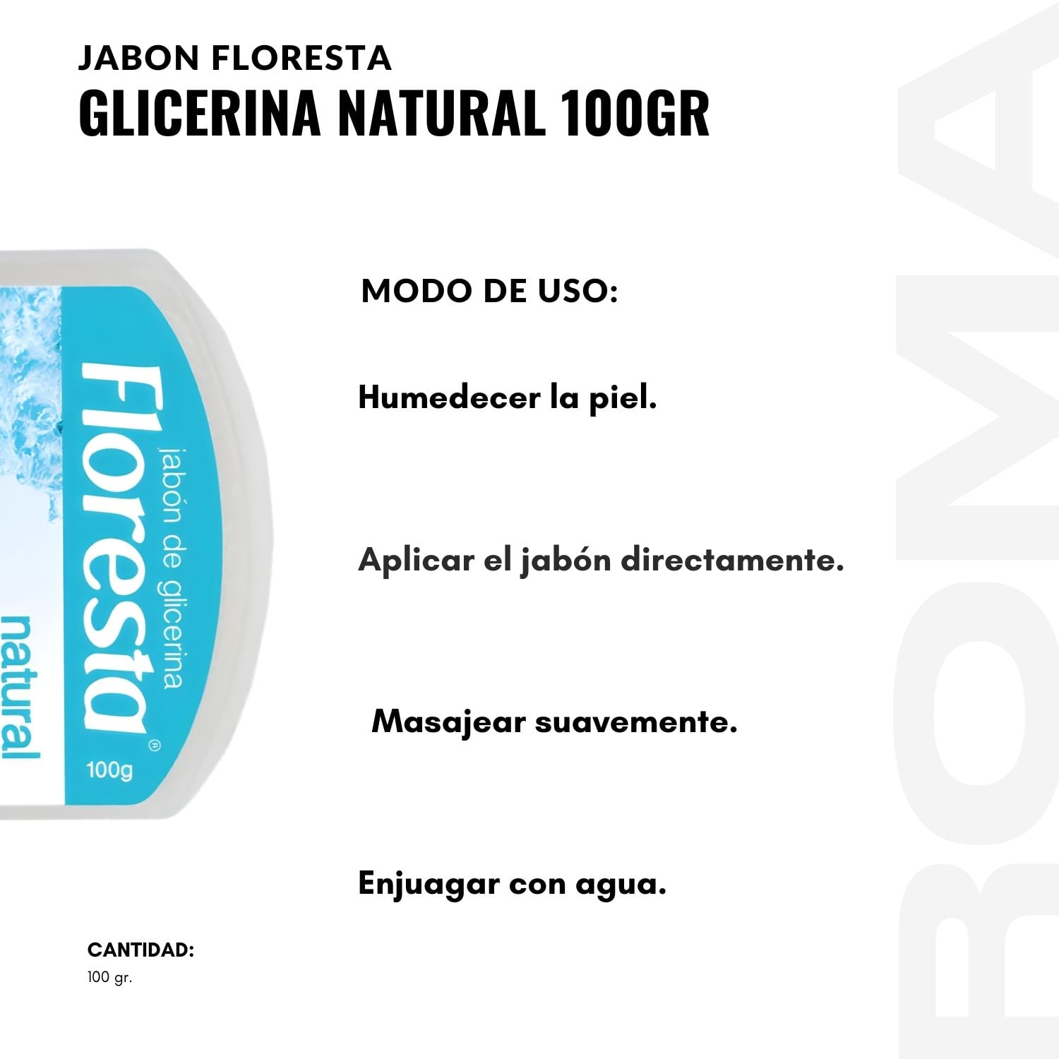 PACK 3 JABÓN CON GLICERINA NATURAL 100G FLORESTA - 3