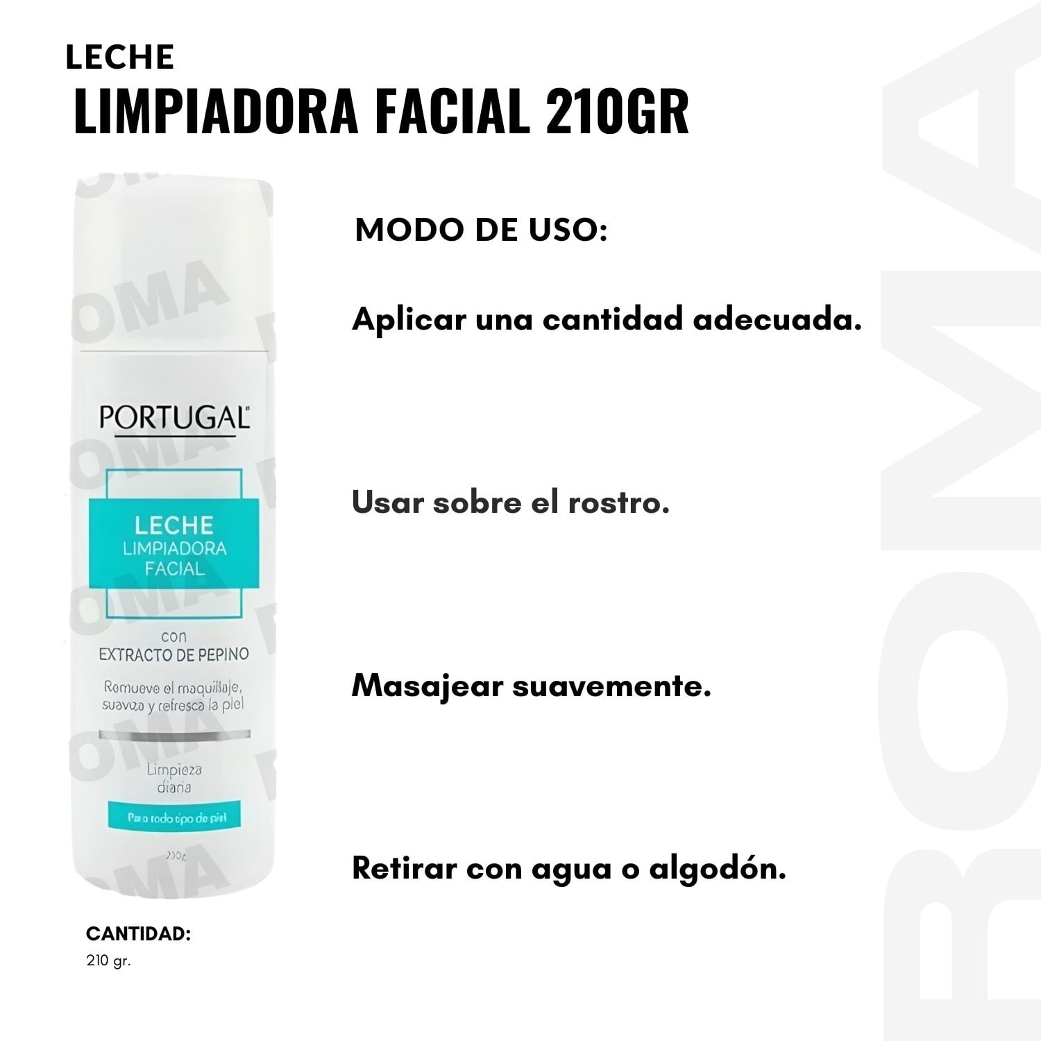 PACK 3 LECHE LIMPIADORA FACIAL 210G PORTUGAL - 3