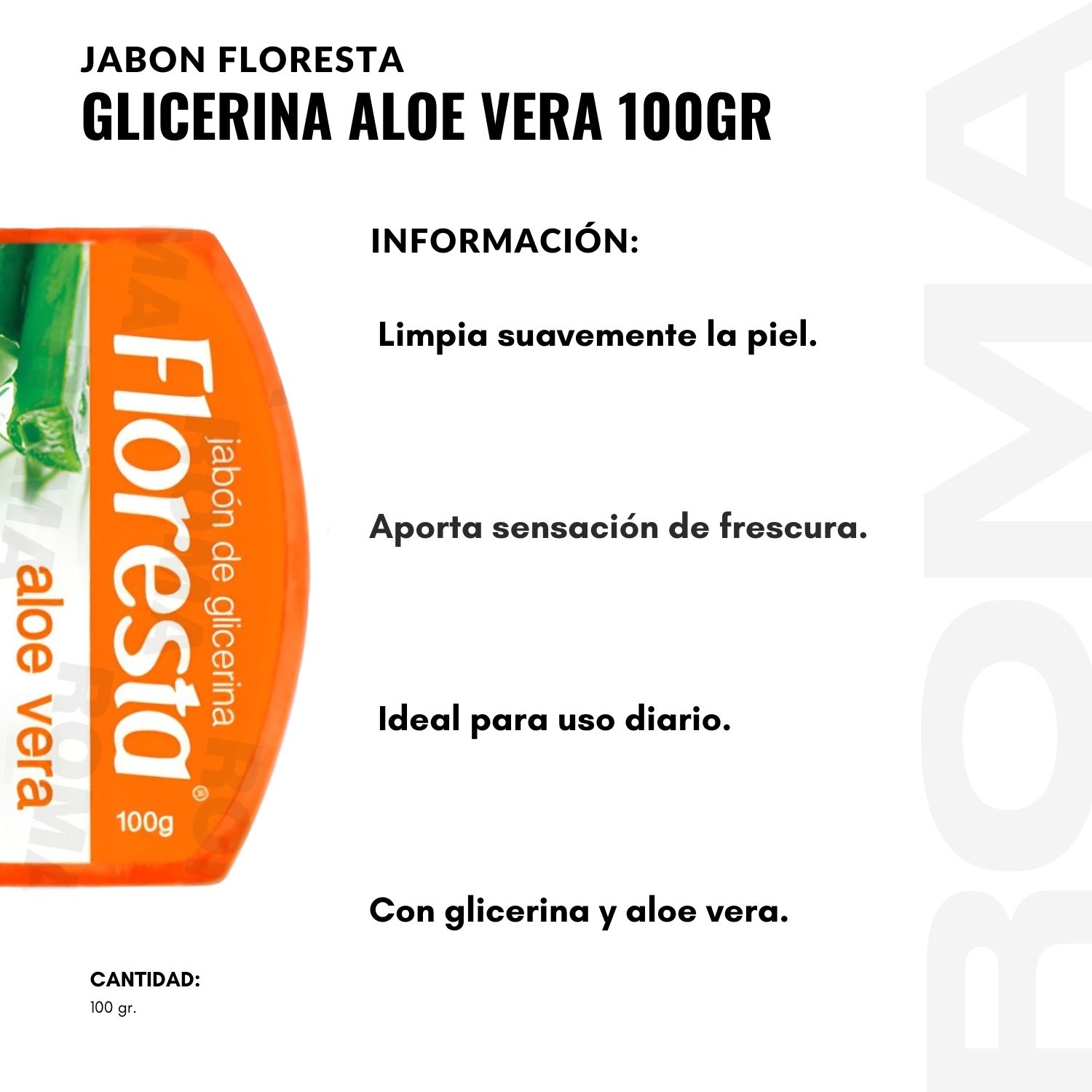 PACK 2 JABÓN CON GLICERINA ALOE VERA 100G FLORESTA - 2