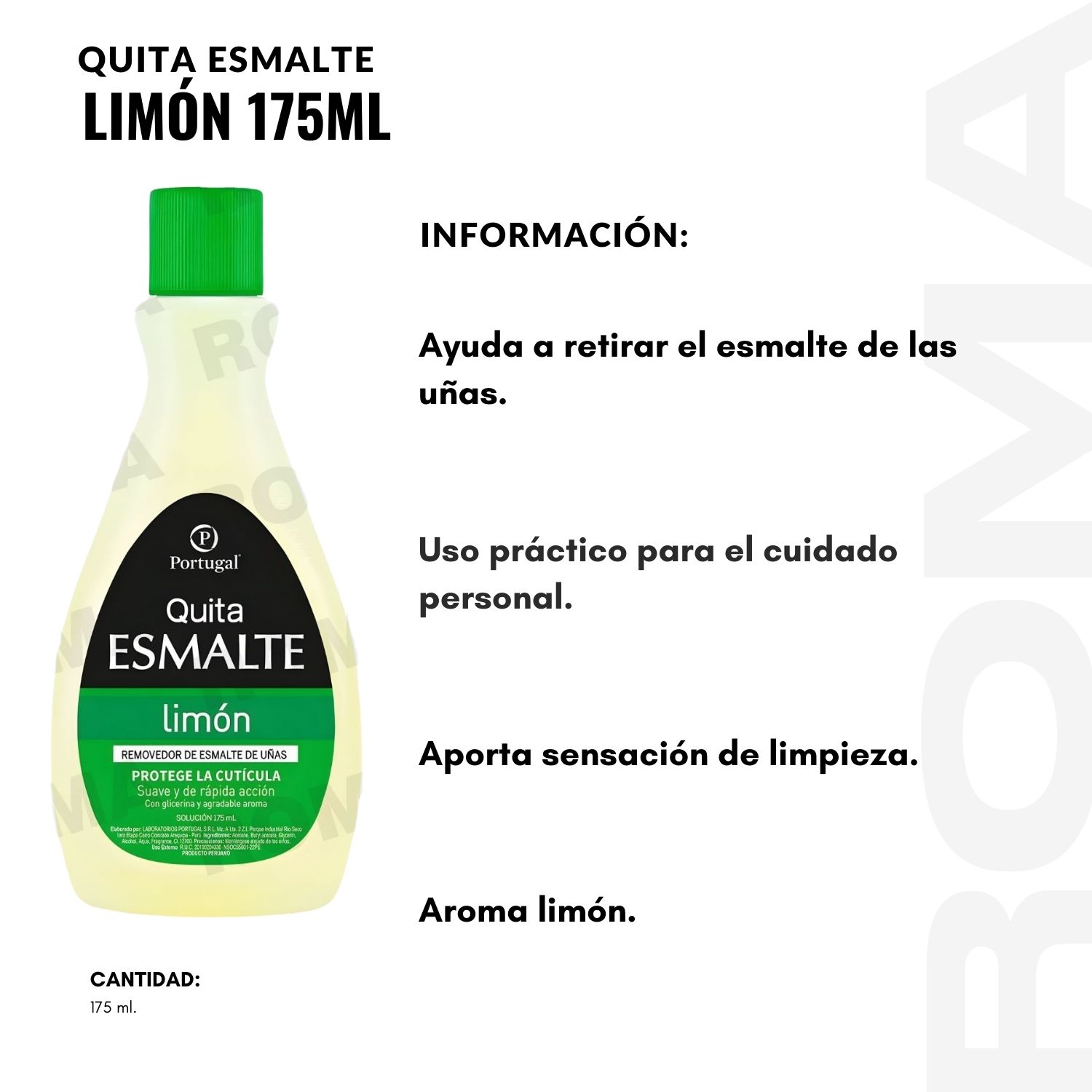 PACK 2 QUITA ESMALTE LIMÓN PORTUGAL 175ML - 2