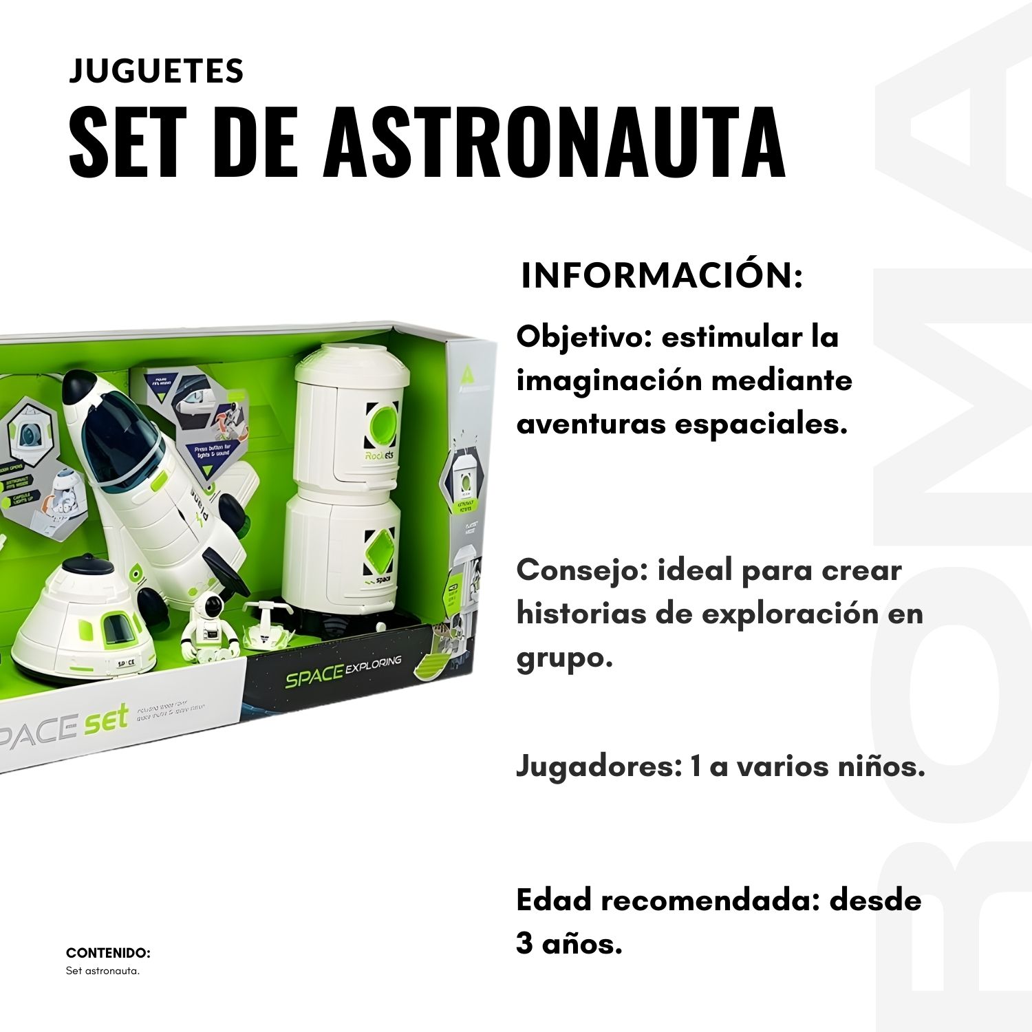 JUGUETE SET DE ASTRONAUTA - 2