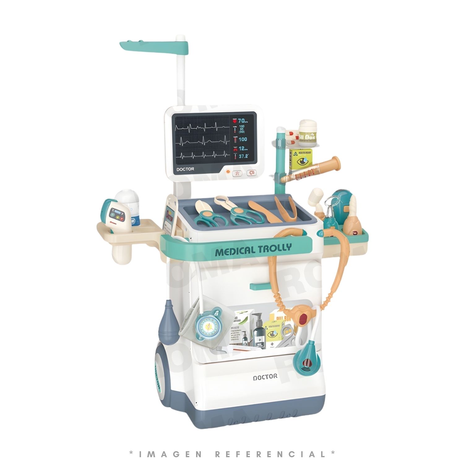 JUGUETE CARRITO MÉDICO PARA NIÑOS - 1