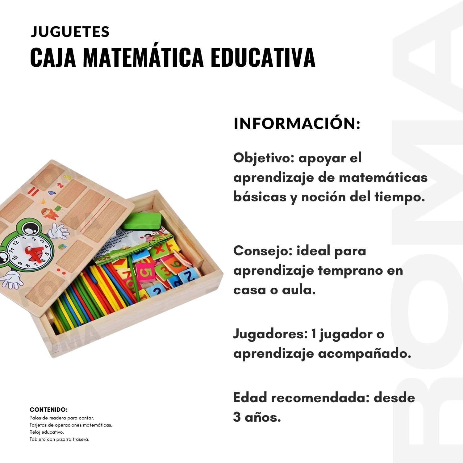 CAJA MATEMÁTICA EDUCATIVA - JUEGO DIDÁCTICO - 2