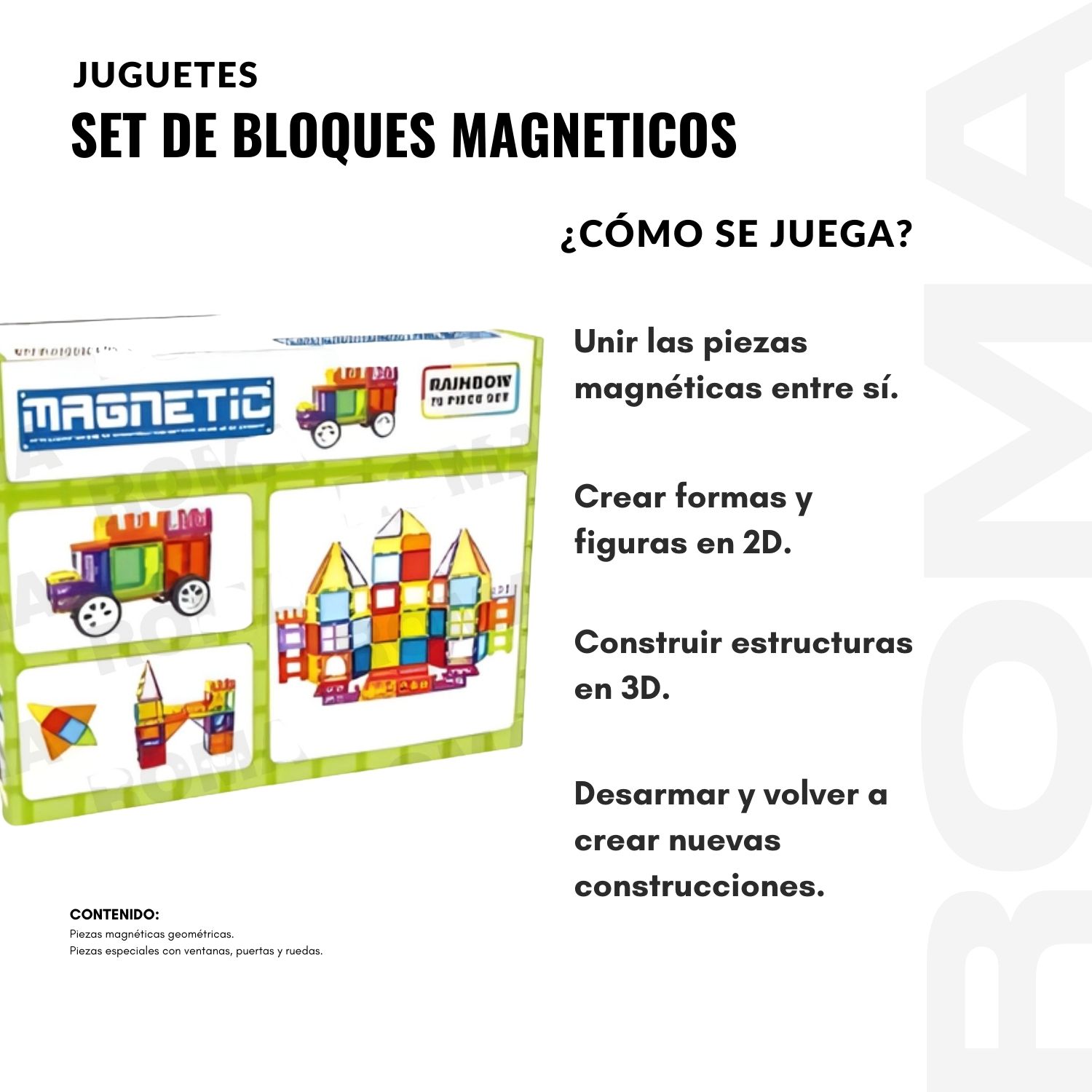 SET DE BLOQUES MAGNETICOS X 76 PIEZAS - 3