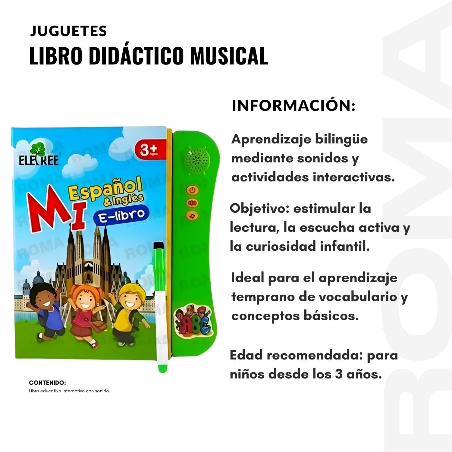 LIBRO MUSICAL DIDÁCTICO INGLES Y ESPAÑOL - 2