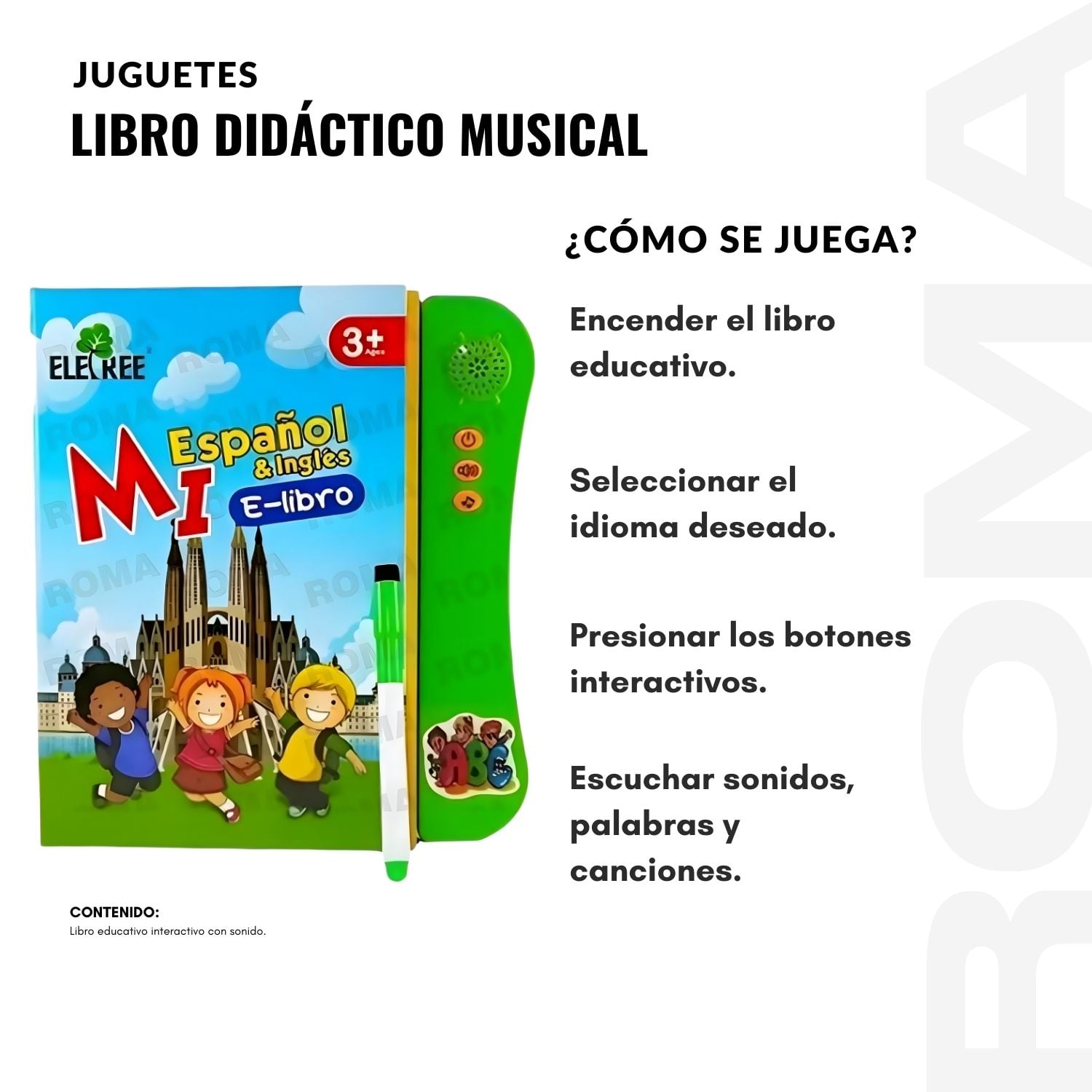 LIBRO MUSICAL DIDÁCTICO INGLES Y ESPAÑOL - 3