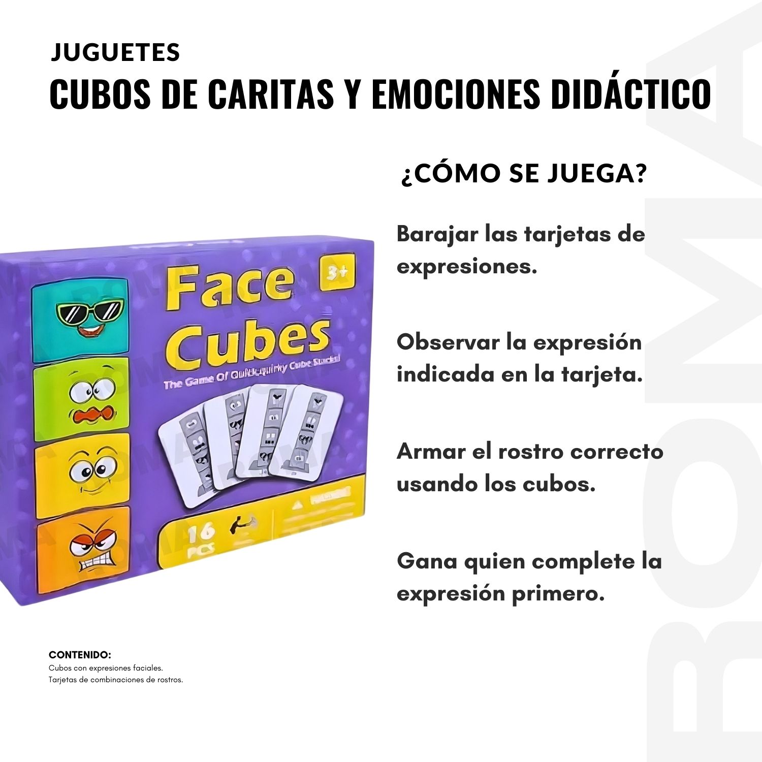 JUEGO DE CUBOS CON CARITAS - 3