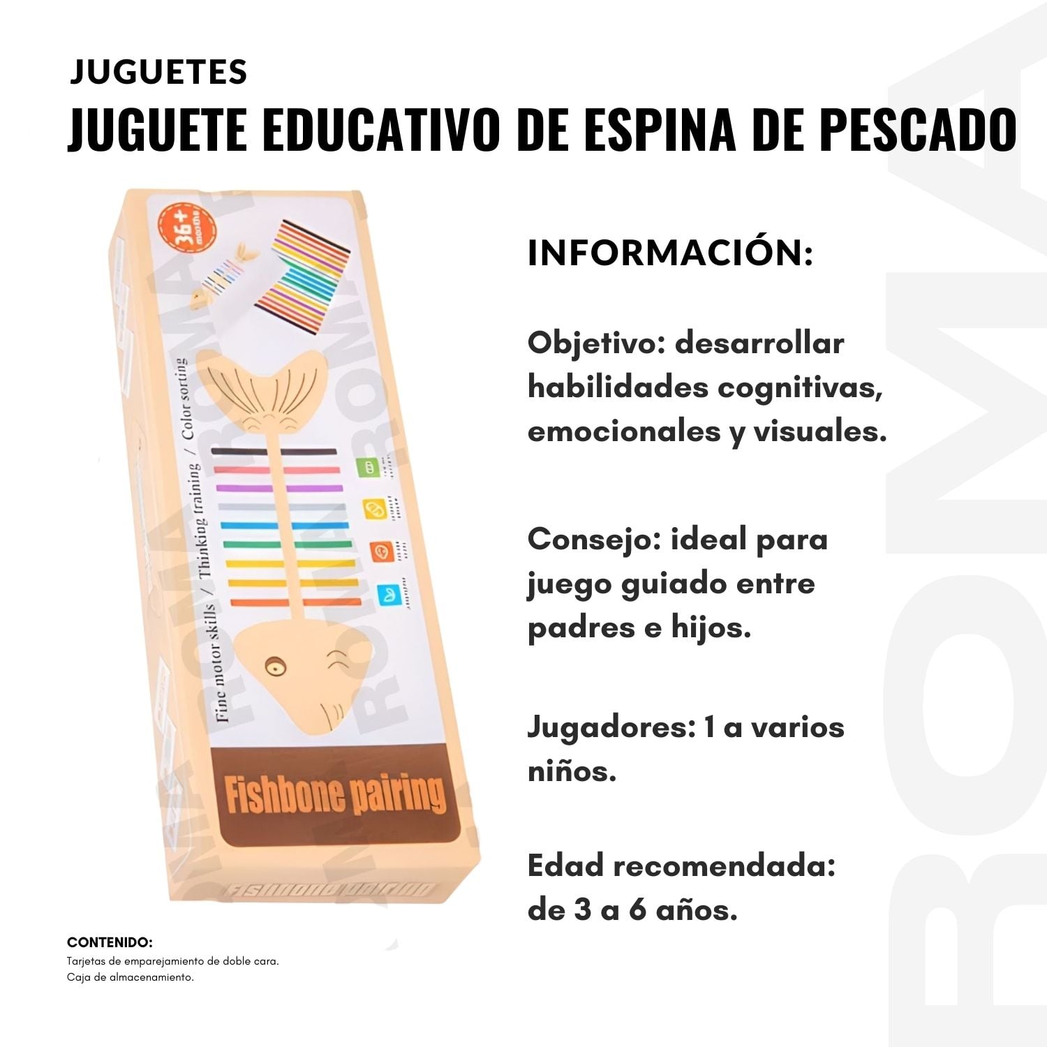 JUGUETE EDUCATIVO DE MADERA ESPINA DE PESCADO - 2