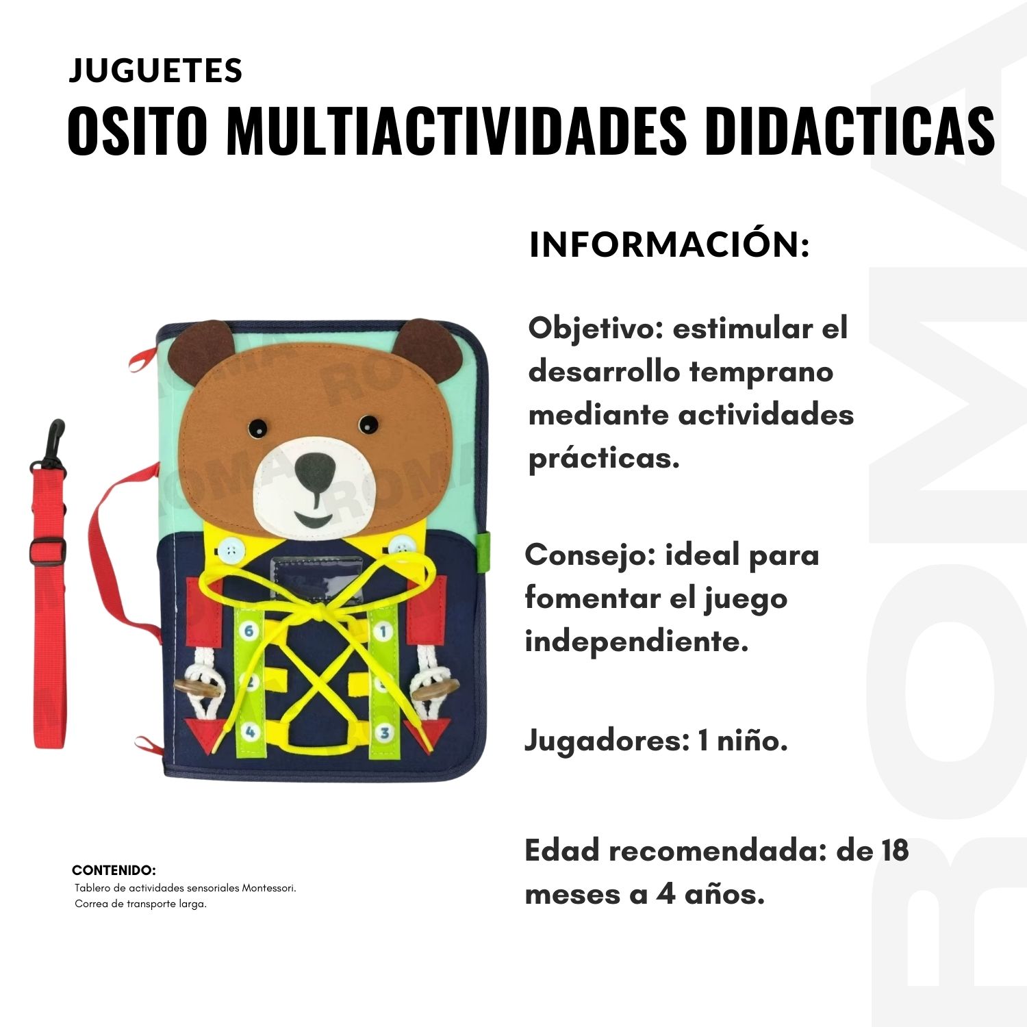 OSITO MULTIACTIVIDADES DIDACTICAS DE FIELTRO - 2