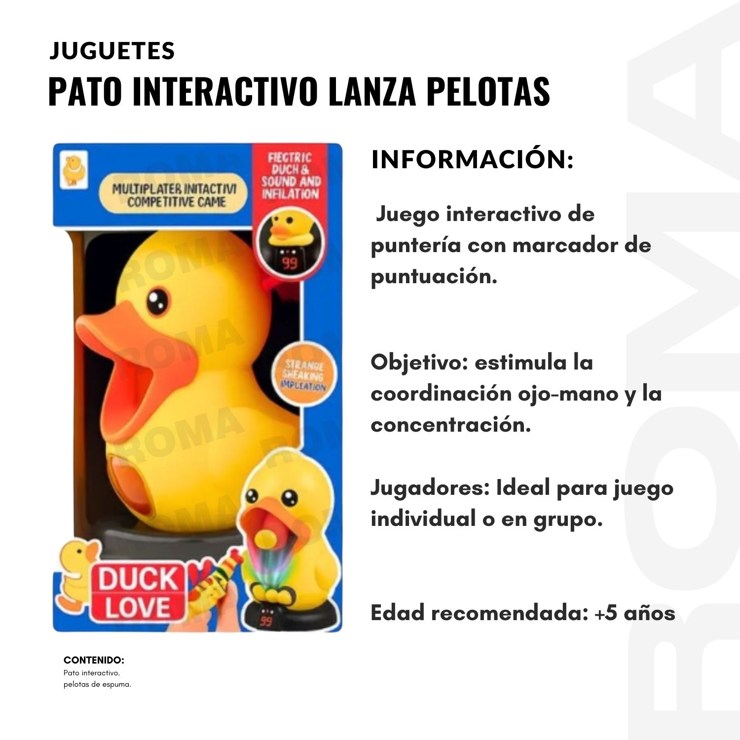 PATO BOCON LANZA PELOTAS - JUEGO DIDÁCTICO - 2