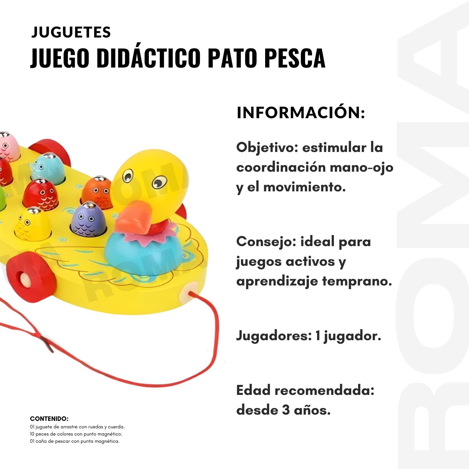 JUEGO DIDÁCTICO PATO CON PESCA - 2