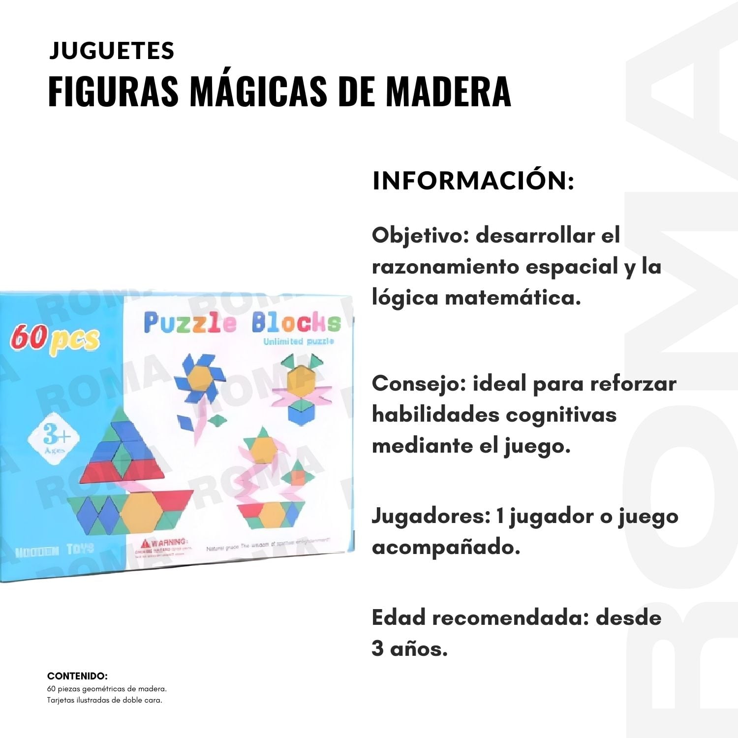 TANGRAM DE MADERA 60 PCS - 2